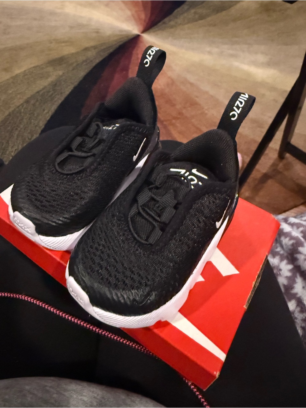 Nike Kids Black and White Slip-On Athletic Sneakers